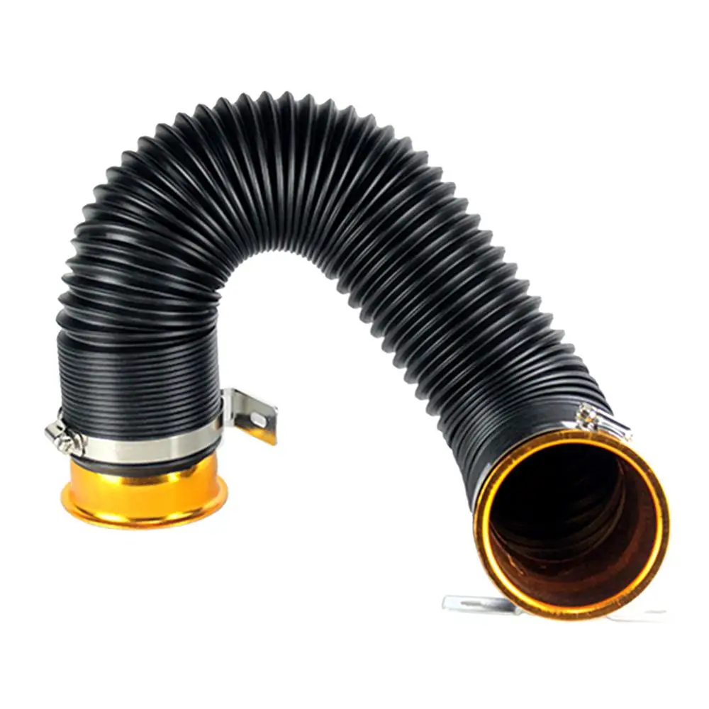 Adjustable Air Duct Intake Pipe Hose 76mm Universal Car Cold Air Turbo Intake Inlet Pipe Flexible Duct Tube Hose Induction Kit