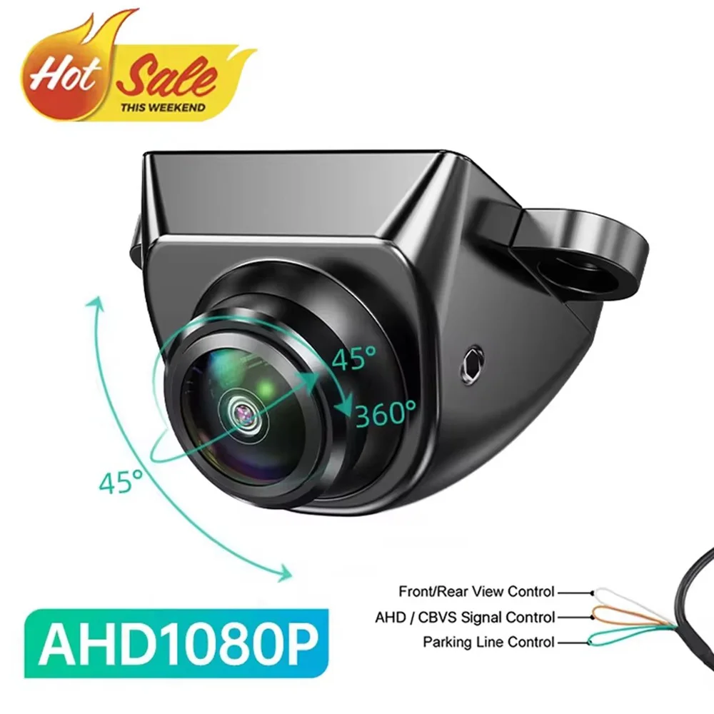 Image of Auto-Rückfahrkamera CVBS AHD 1080P Full HD Rückfahrkamera 170° ° Weitwinkel-Nachtsicht-Fischaugen-Objektiv Rückfahrkamera für Autos