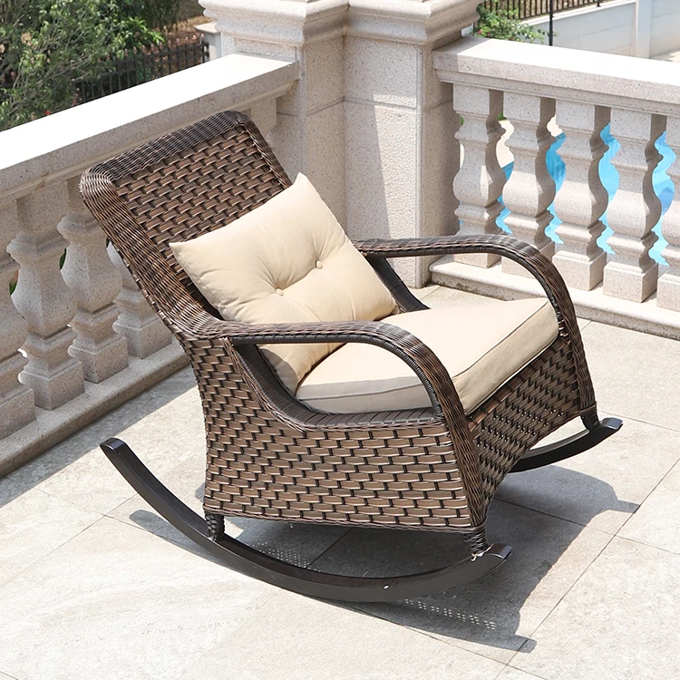 Garden Chairs New Design Hot Sell Rocking Chair Beach Chair Garden Outdoor Furniture Rattan Chair