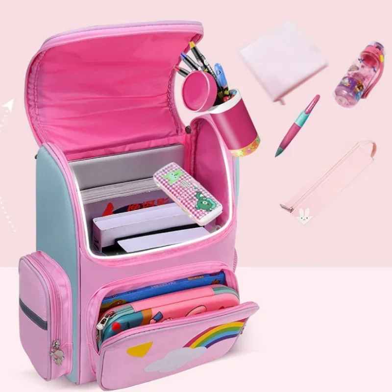 Kid Backpack for Girl Unicorn Children Waterproof Bookbag Rainbow Eyes School Bag Teen Girl Backpack for Traveling