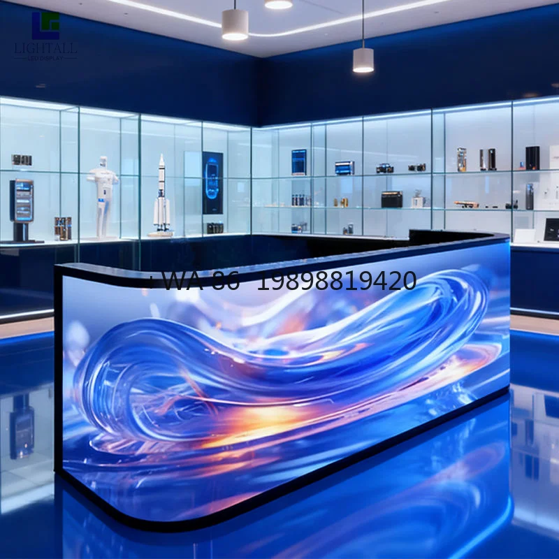 Custom Portable Aluminum Indoor P2.5 LED Exhibition Display Stand Modular Trade Show Booth Promotion Counter