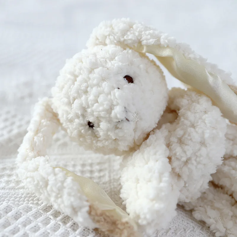 Cute Bunny Security Blanket for Baby Lovely Stuffed Animal Toys Soft Rabbit Blankie for Newborn