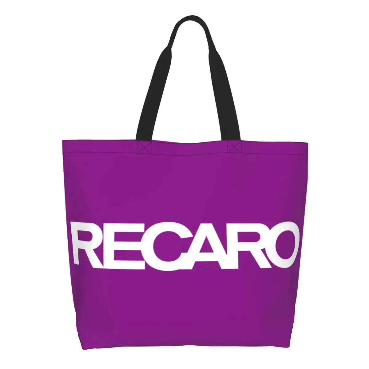 Recaros Logo Groceries Tote Shopping Bag Women Cute Canvas Shopper Shoulder Bags Big Capacity Handbag