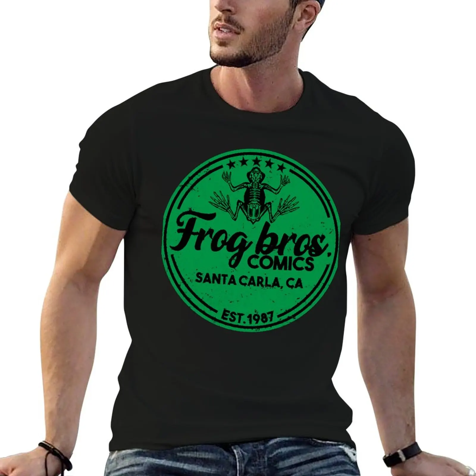 Frog Bros. Essential T-Shirt Basic Casual Short Sleeve Cotton Shirt