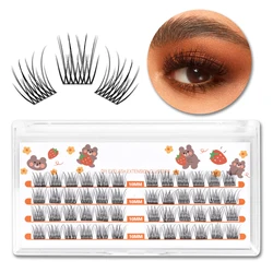 Volume Cluster Lashes 48 PCS DIY Eyelash Extension Segmented Lashes Individual 3D False Eyelashes C Curl Fluffy Natural Lash