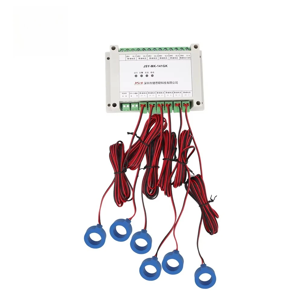JSY-MK-141G 6-Channel Multifunction Power Energy Meter Single/Three Phase DIN Rail RS485 Modbus-RTU Communication Protocal