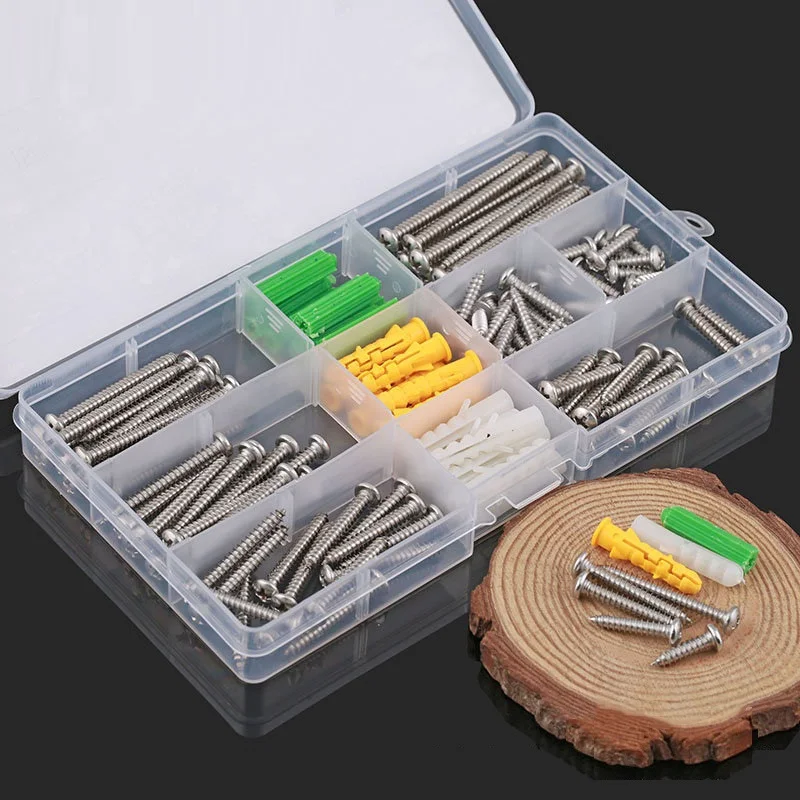 1 Box M3.5 M4 304/316/Brass/Zinc Plated Cross Phillips Flat Countersunk / Pan Round / Truss Head Self Tapping Wood Screw Set Kit