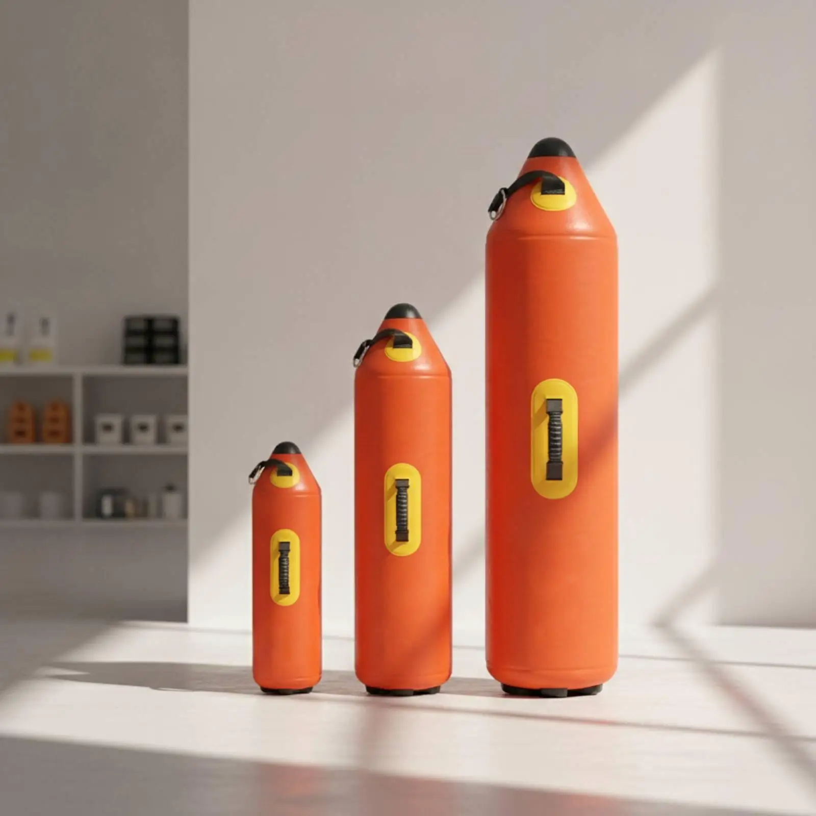 Diving Buoy for Spearfishing Accessories Inflatable Orange Float with Black Top Cap for Underwater Fishing Gear Heavy Duty