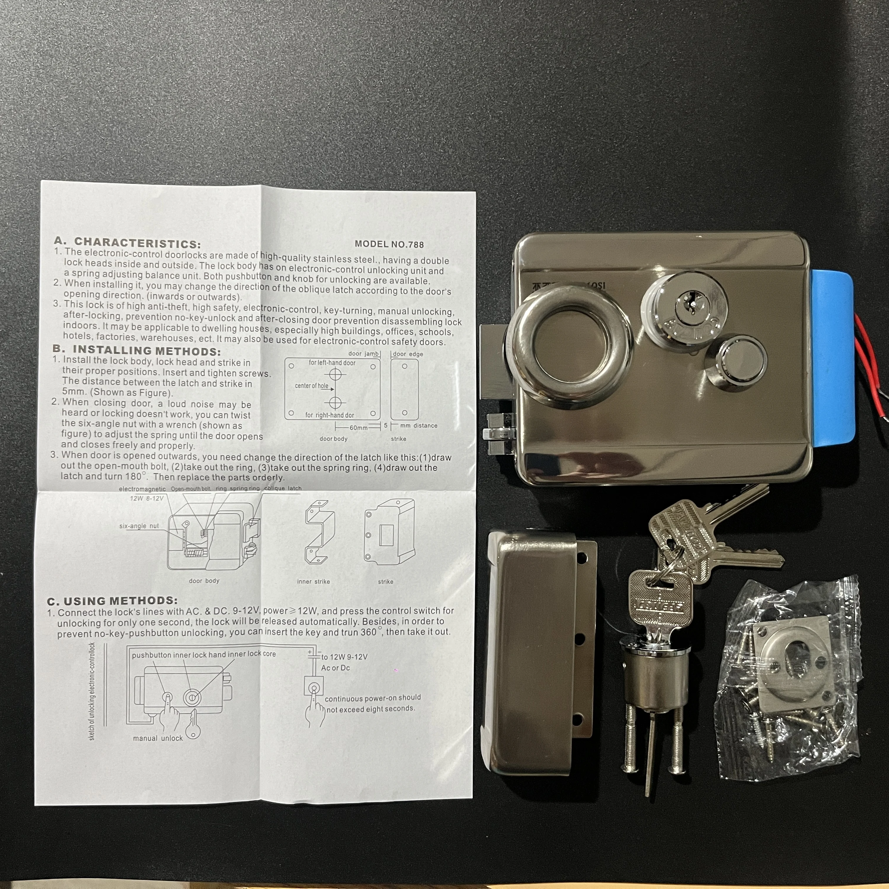 Electric Lock Electronic Door Lock for Video Intercom Doorbell Door Access Control System Best Door Lock Remote Doorbell Access