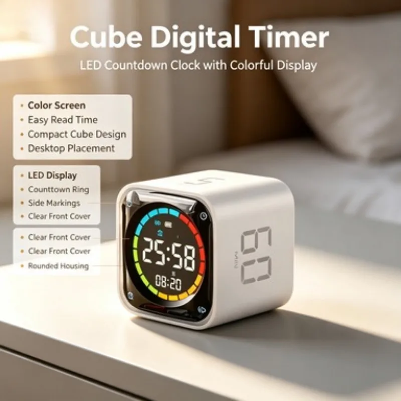 Visual Rotating Timer Student Self Discipline Time Manager For Kids Study Homework Daily Learning Desktop Gift Supplies