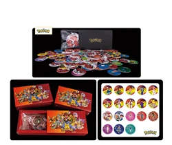 Lote De Tazos De Pokémon De 2. ª generación, colección completa De cartas De Pikachu, Pikachu, Tapas Redondas, 118 piezas