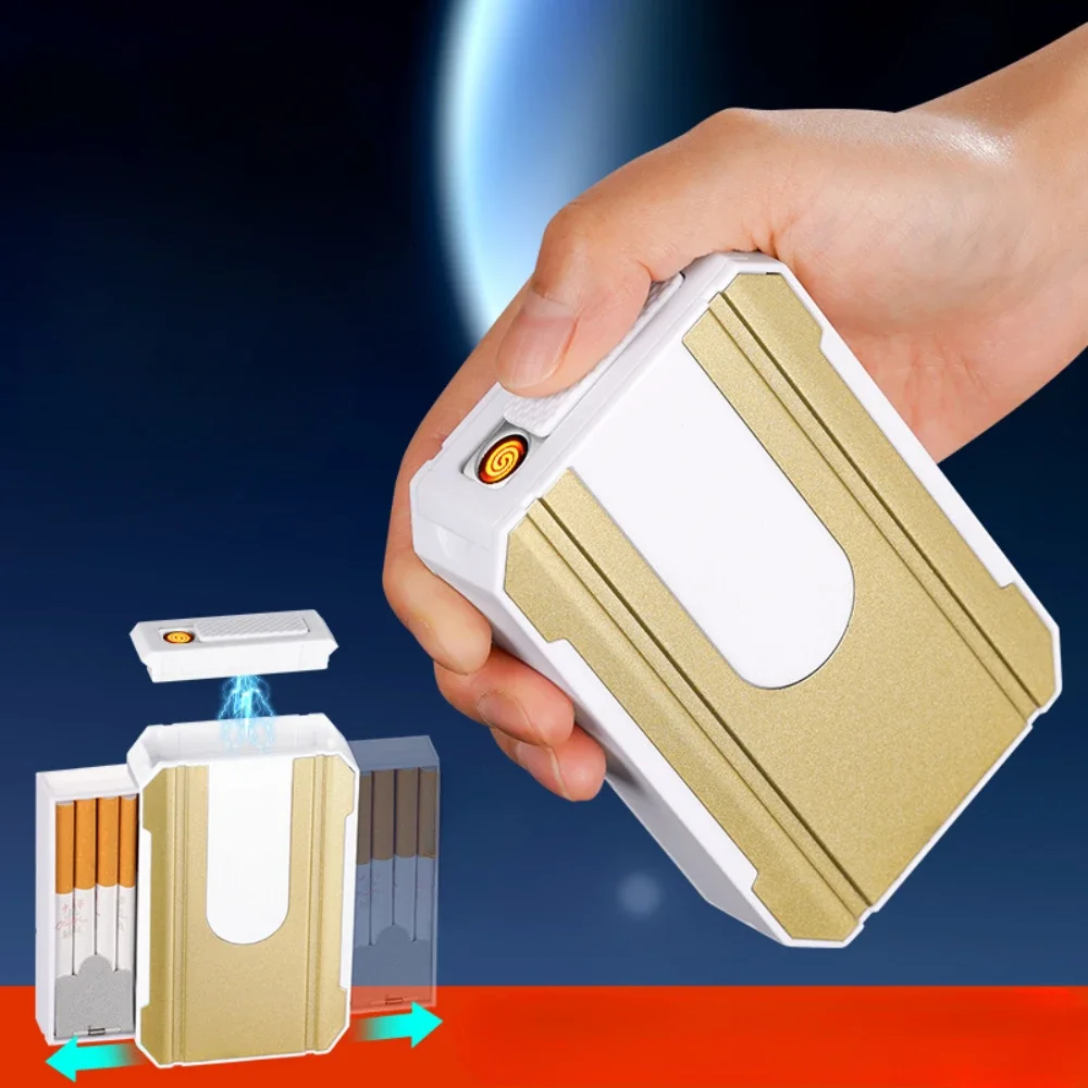 Çekmece tipi sigara durumda çıkarılabilir çakmak tutar 16 adet kaba duman 34 adet ince duman saklama kutusu yaratıcı sigara aracı