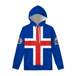 Iceland Zipper Hoodie Diy Custom Name Number Sweatshirt Nation Flag Icelandair Icelandic Country College Print Photo Clothes