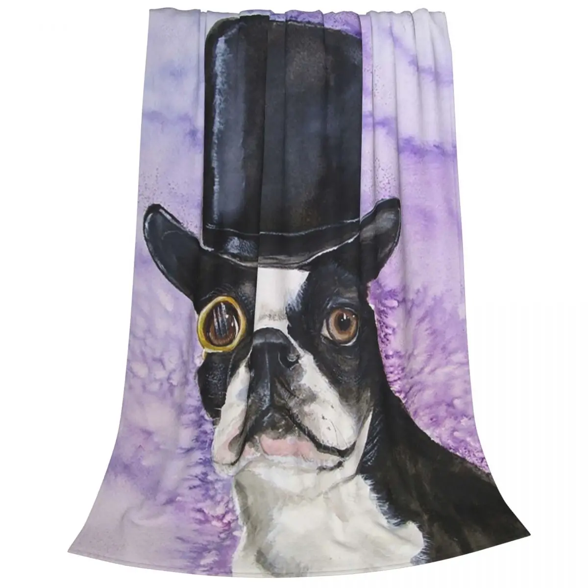 Dapper Boston Terrier Blankets Flannel Warm Sofa Throw Blankets For Couch Bedding Travel Throws Bedspread Quilt