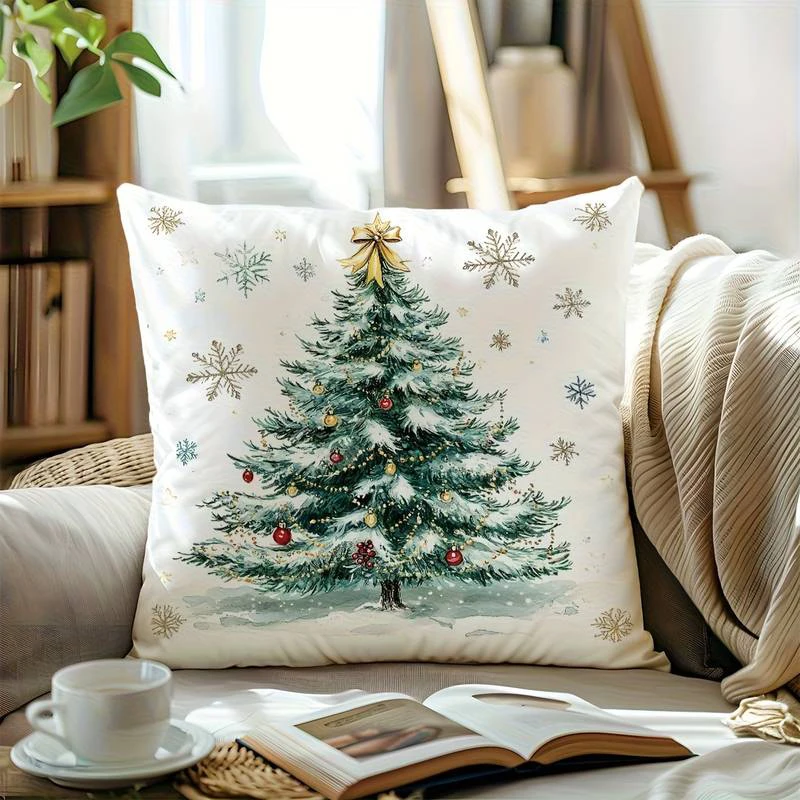 غطاء وسادة سانتا والغزلان في عيد الميلاد مناسب لغرفة نوم السيارة وغطاء وسادة مزخرف #2