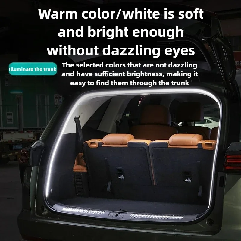 

For GWM Wey 07 2023 2024 2025 Car Trunk Led Ambient Light Modification Running Water Light Tail Box Atmosphere Light Decoration