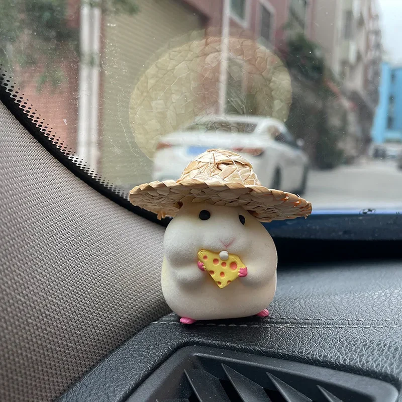 Car Decoration Hamster Car Accessories New Console Cute Doll Car Interior Pendant   Decoration  Cool  Decoration Accesories