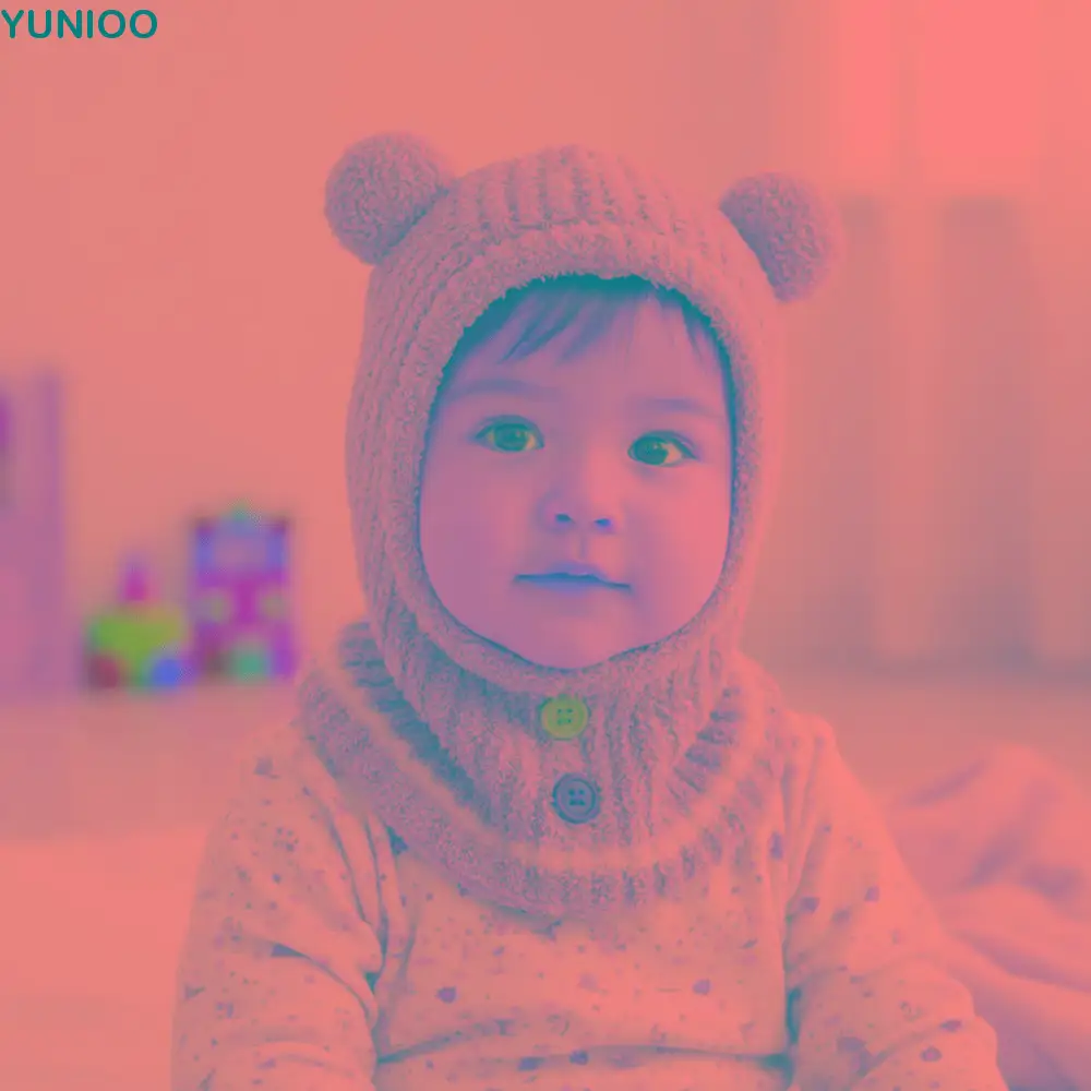 

Теплая плюшевая Балаклава, пуловер, шапка с кроликом, мультяшным животным, защита ушей, шарф, шапка, ветрозащитная, морозостойкая, детская шапка с капюшоном, зимняя