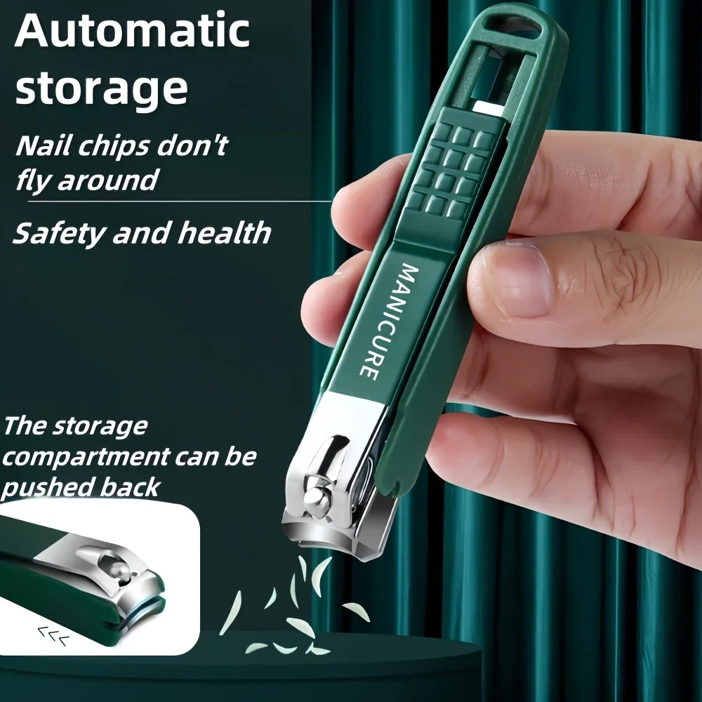 Edelstahl Nagelknipser Maniküre Werkzeuge Große Öffnung Nagel Trimmer Anti Splash Design Scharfe Kante Weihnachtsgeschenk – Detail 7