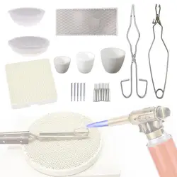 Welding Melting Casting Kit, Fire Brick, Honeycomb Panel, Crucible Tong, Alumina Crucible, Quartz Crucible for Jewelry Making