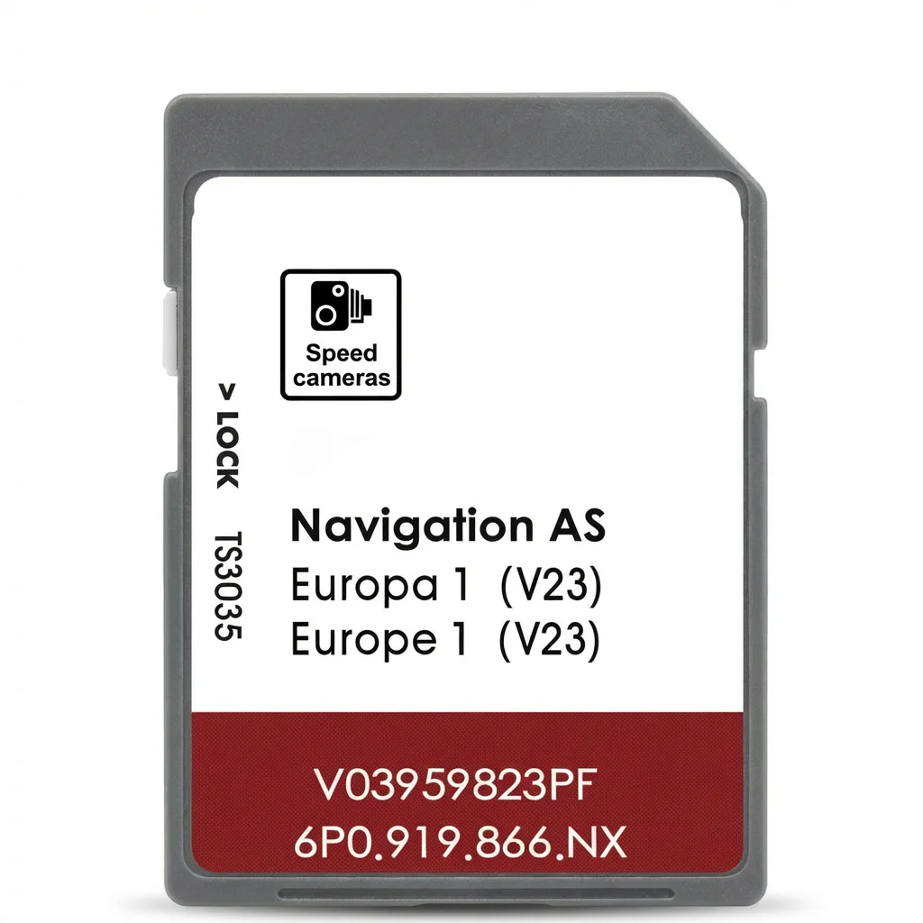 Tarjeta SD de Navegación MIB2 Gen2 Europa 2026 — 6P0919866NX — Para SEAT Amundsen / Discover Media (Compatible con Alhambra, Arona, Ateca, Ibiza)