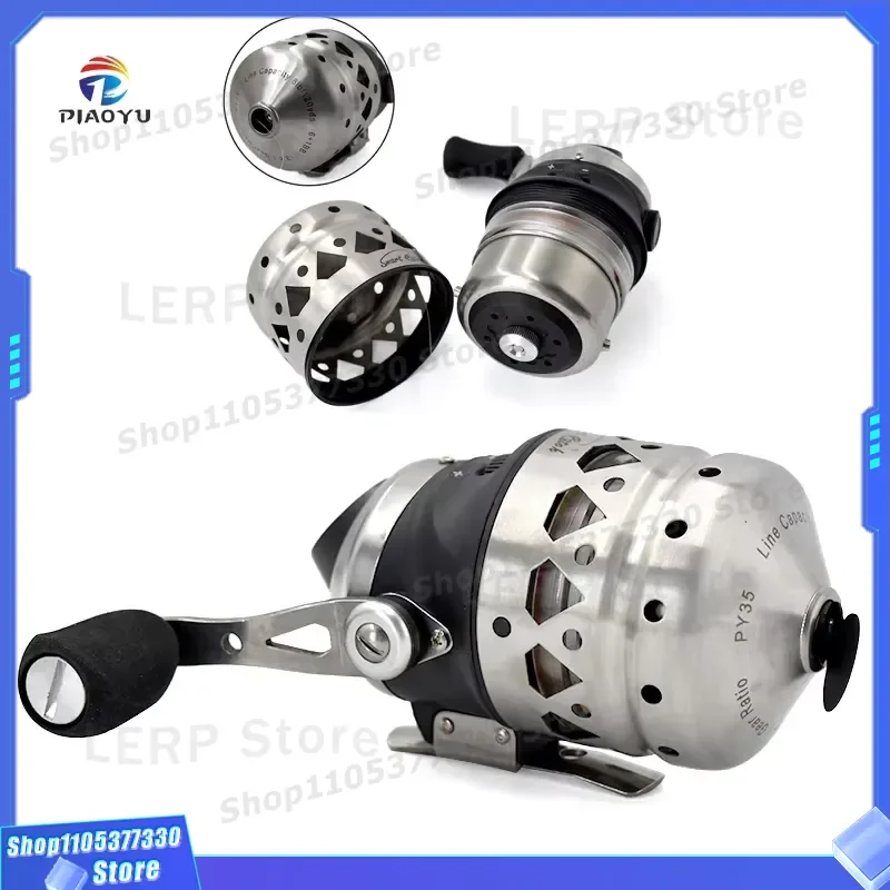 Piaoyu SC35 Metal Fishing Reel 3.6:1 Gear Ratio High Speed Spinning Wheel for Outdoor Angling Durable Tackle Accessories High