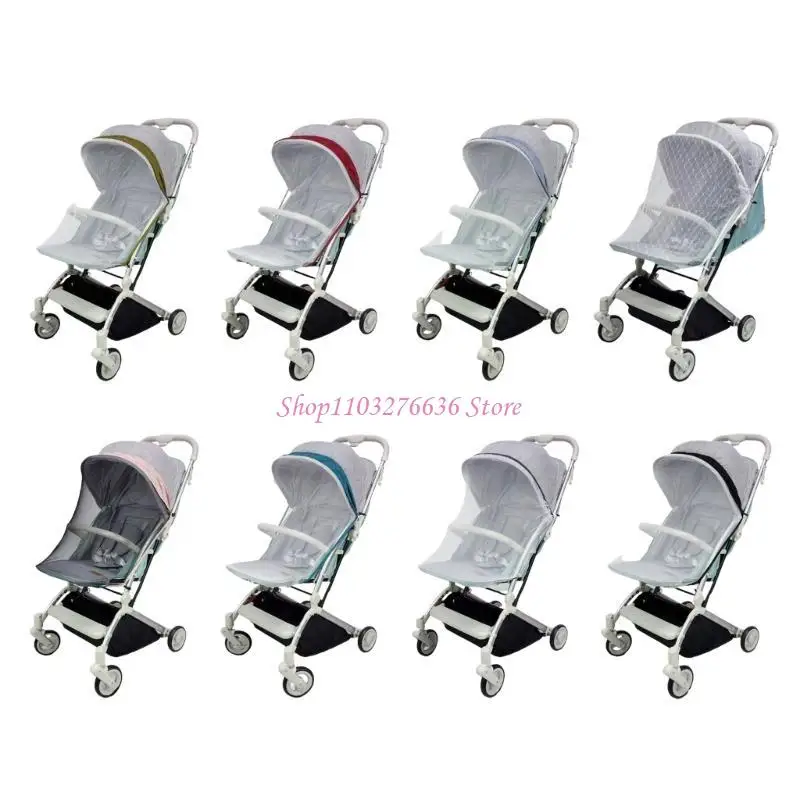 R6FD Pushchair Canopy Insect Netting Cover Strollers Insect Net for Baby Carriers Breathable Full Coverage Net