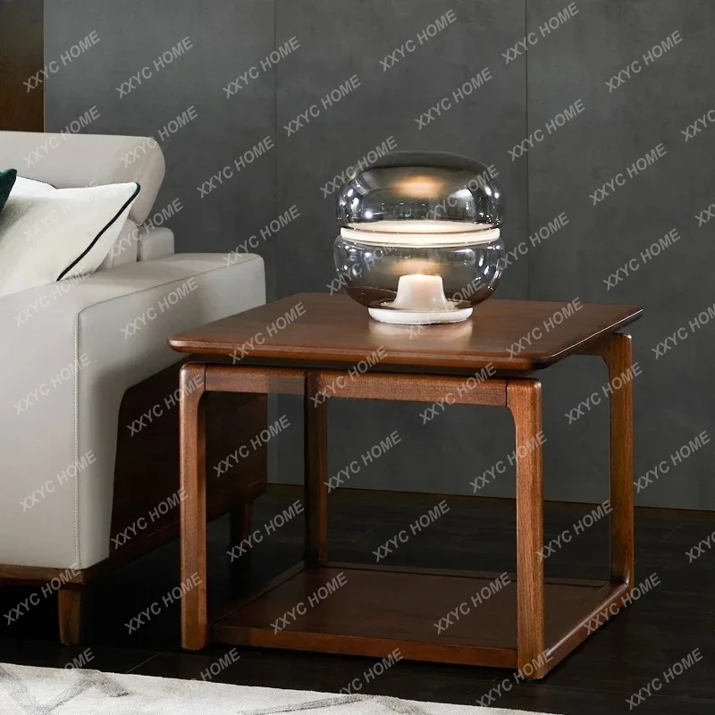X-S New arrive Walnut edge cabinets, sofa corner cabinets, mobile small edge tea square cabinets, simple and modern HG