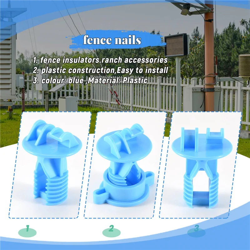 100Pcs Electric Fence Wire Insulators Pulse Electronic Fencing Accessories Middle Pole Insulator Highly Recommended view 4