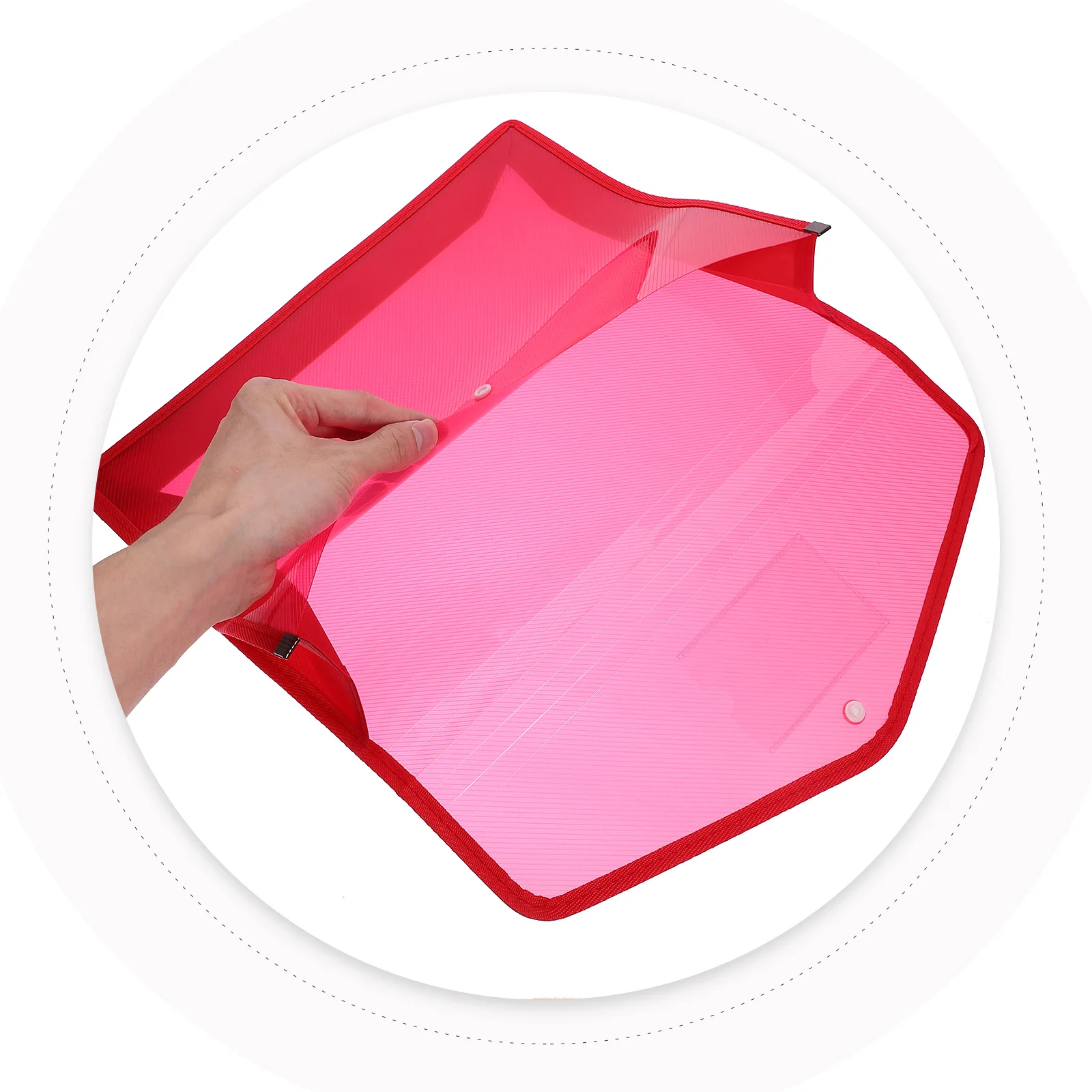

5pcs A4 Clear Document Folder Plastic Envelop Storage Bag For Office School Waterproof Snap Button Design File