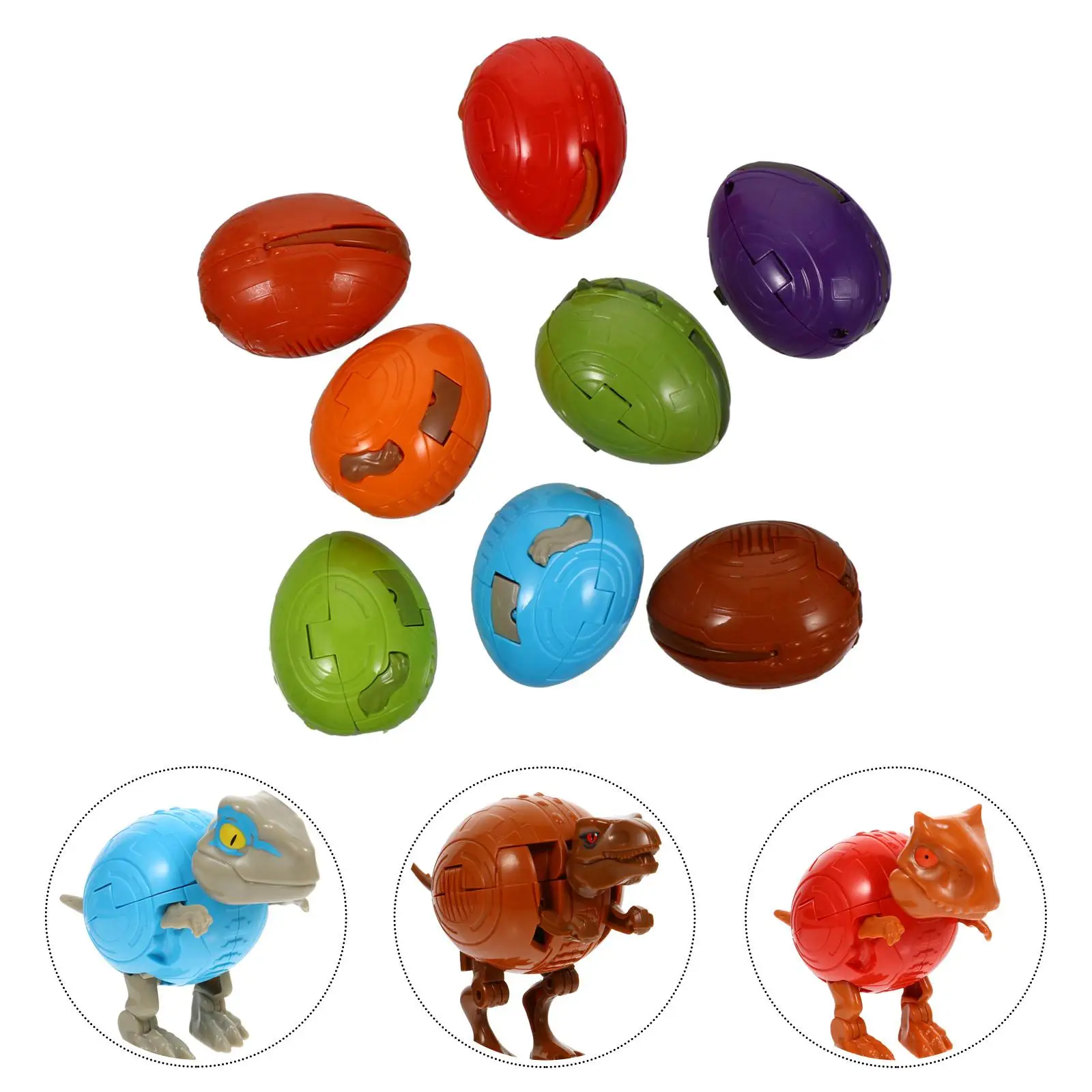 1 Set Funny Transform Dinosaur Egg Toy Kids Early Educational Dinosaur Egg Toy