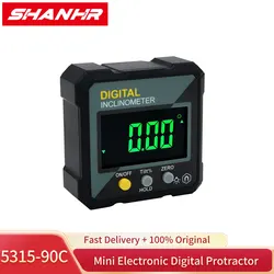 SHAHE New Angle Protractor 360 Degree Mini Electronic Digital Protractor Inclinometer Angle Finder Gauge Measurement Box