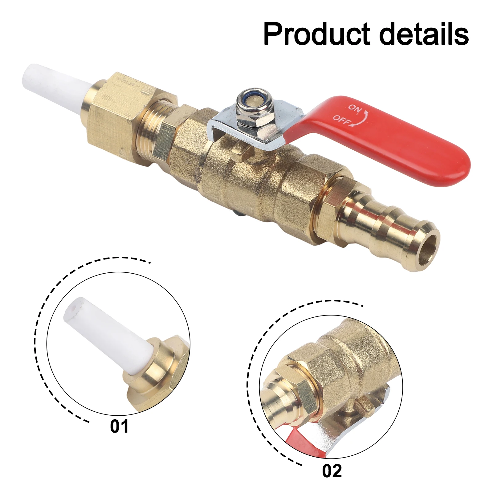 Brass Ball Valve Sandblasting Gas Kit With 5 White Ceramic Nozzles For Automotive Restoration Metal Rust Removal And Polishing T