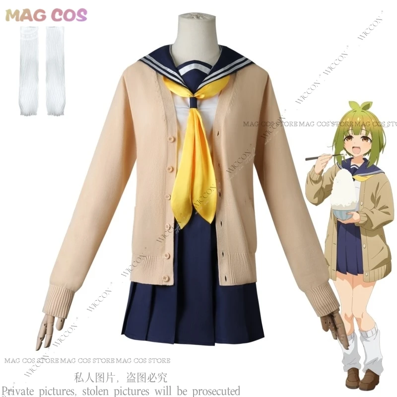 Bashame Meme Anime My Deer Friend Nokotan Cosplay Costume Wig School Uniform Headwear Halloween Women JK Sailor Skirt Party