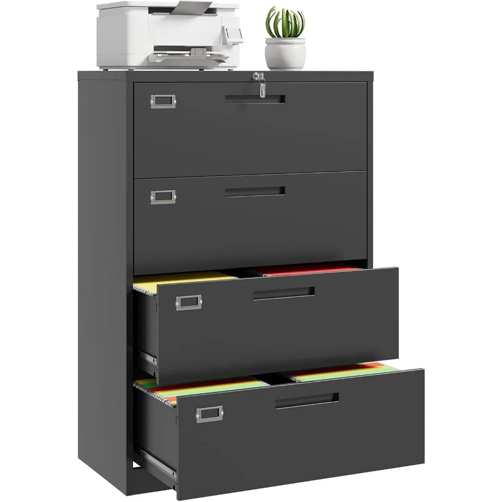 

Шкаф для документов с 4 ящиками, боковой шкаф для документов с замком, металлические шкафы для документов для домашнего офиса, офисный шкаф для подвешивания файлов L