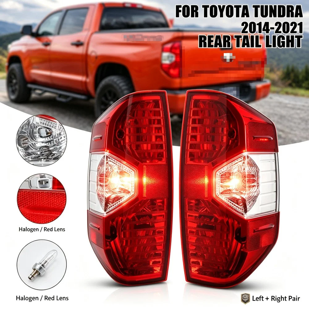 81550-0C101 Rear Tail Light For Toyota Tundra Tacoma 2014-2021 Halogen Brake Reverse Turn Signal Lamp Left Right Pair ﻿