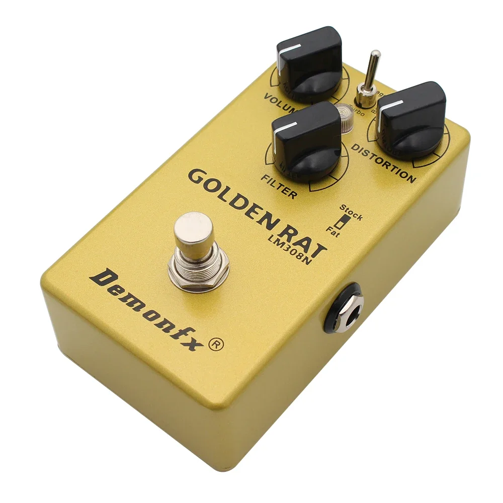 Demonfx GOLDEN RAT Guitar Effect Pedal, Fuzz Distortion Booster, True Bypass, High Quality image 4