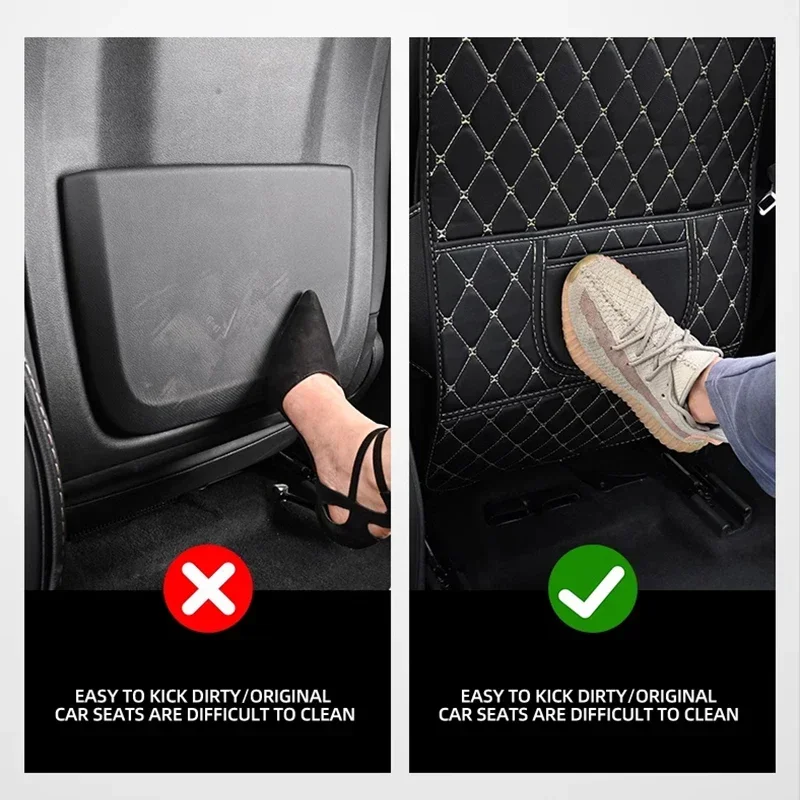 Car All Inclusive Rear Seat Anti-Kick Pad Armrest Box Cover Protective For Skoda Octavia Fabia Kapoq Kodiaq Rapid SCALA Superb view 3