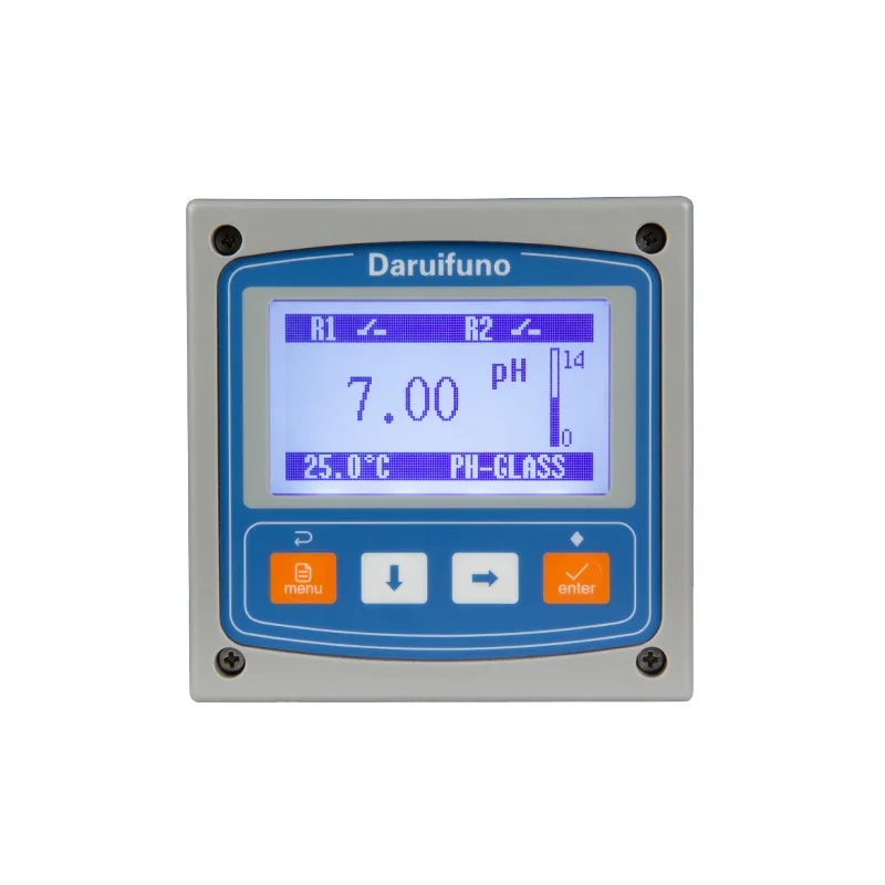 2 SPST IP66 industrial online ORP pH controller pH meter with LCD display screen