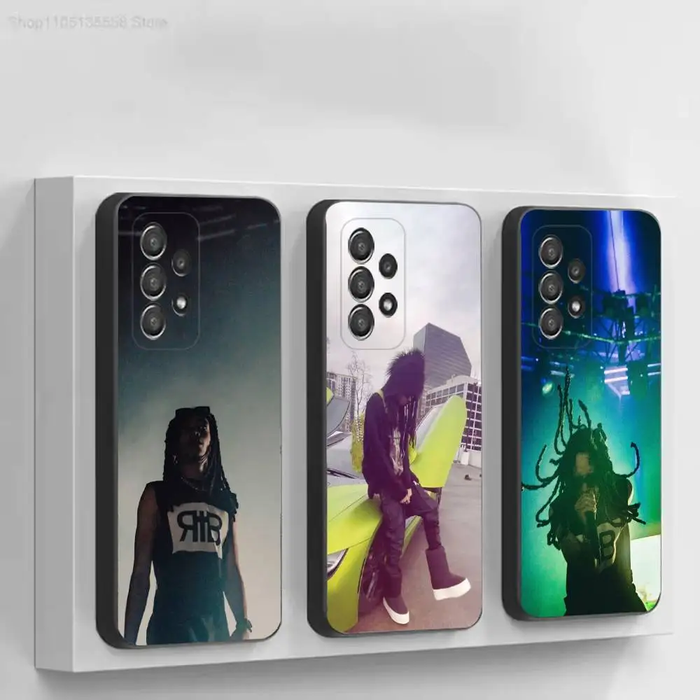 R-Rapper C-Che Fashion Black Soft Protective Case For Samsung S10,20,21,22,23,24,25,30 Ultra Plus FE Lite