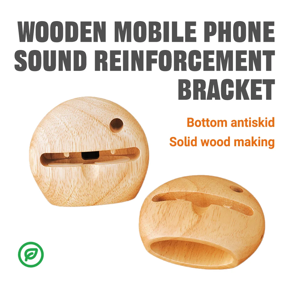 

Desk Organizer Pen Stand Phone Holder Tablet Wooden Stand Sound Amplifier Anti Slip Cable Organizer Portable For Office Home