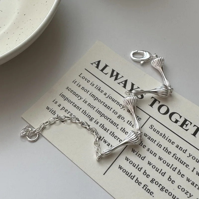 

S925 Sterling Silver Original Niche Design Sense 2025 Early Spring Retro Fashion Bracelet Simple Jewelry