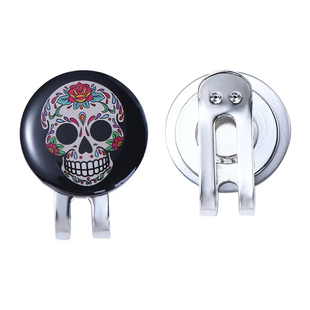 Voor Golfer Accessoires Richttool Golf Training Aids Golf Uitlijning Bal Positie Mark Skull Golf Hat Clip Hoed Marker