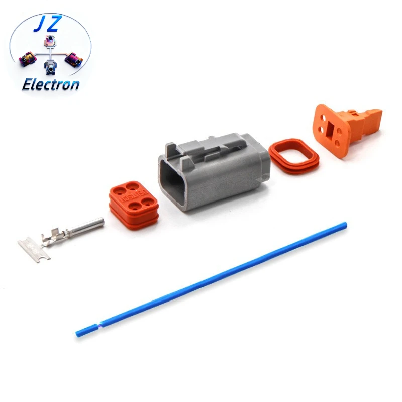 5PCS/SET DT06-4S Automotive Harness Waterproof connector Docking terminal Plug-in plug