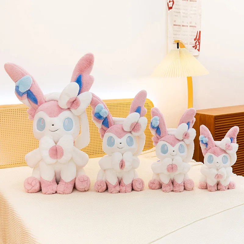 Großes Blumenfee-Eis-Evee-Plüschtier, großes Pokemon-Stofftier-Kissen, Geschenk für Kinder, Geburtstag, Weihnachtsgeschenk, Puppe