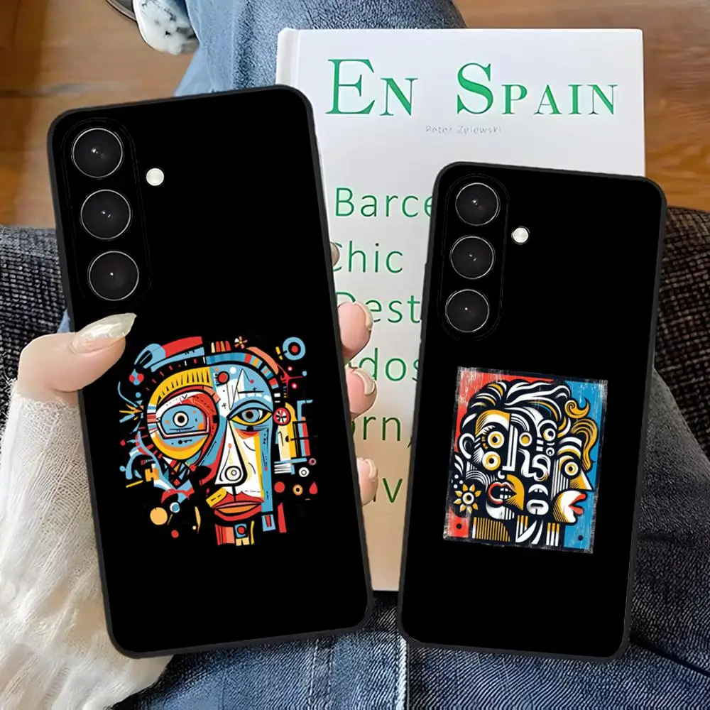Picasso Head Phone Case For Samsung S26 S25 S24 S23 S22 Ultra Plus Fe A57 A37 A17 A27 5G Silicon Cover