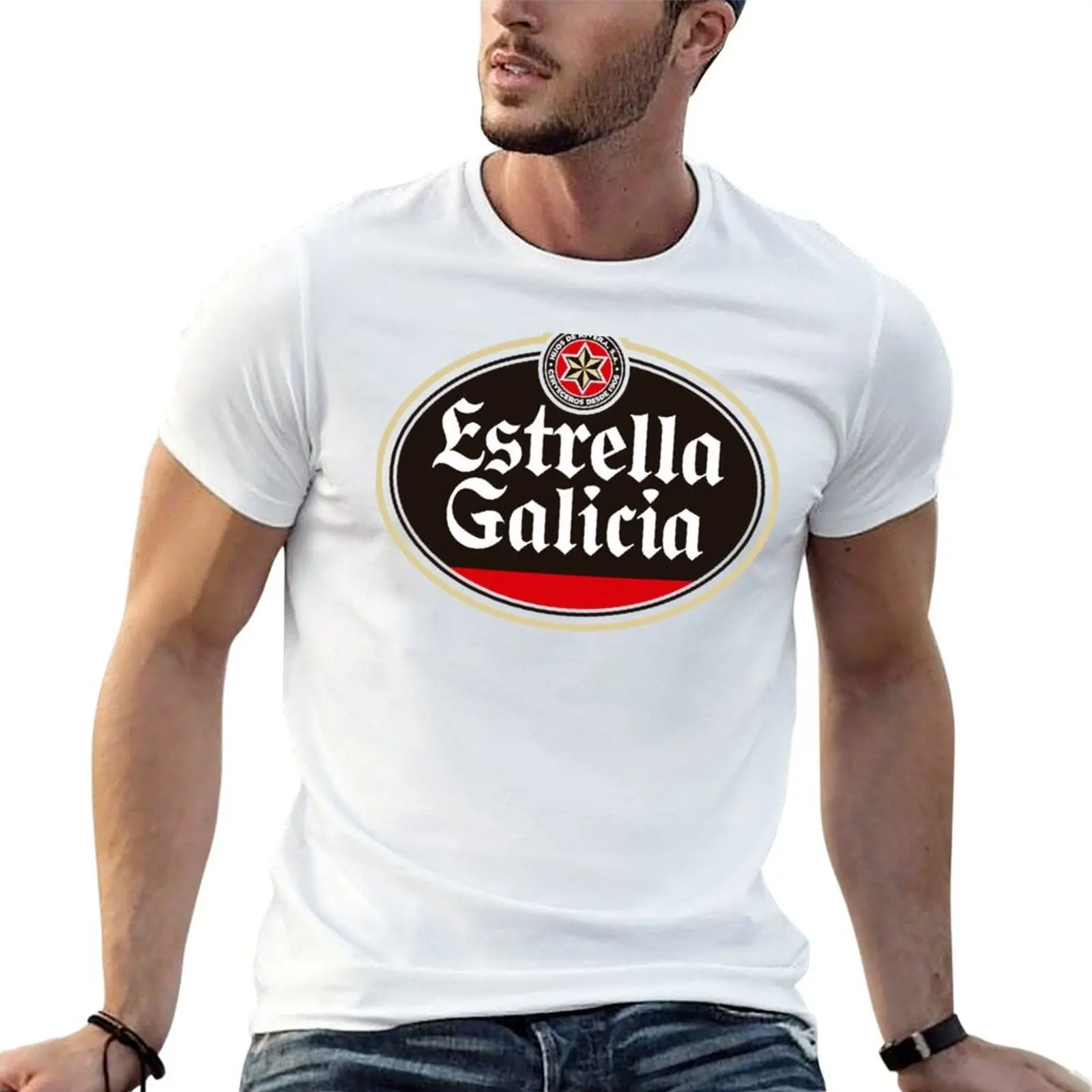 Estrella Galicia Beer Spain T-Shirt sports fans anime t shirts mens shirts graphic tee