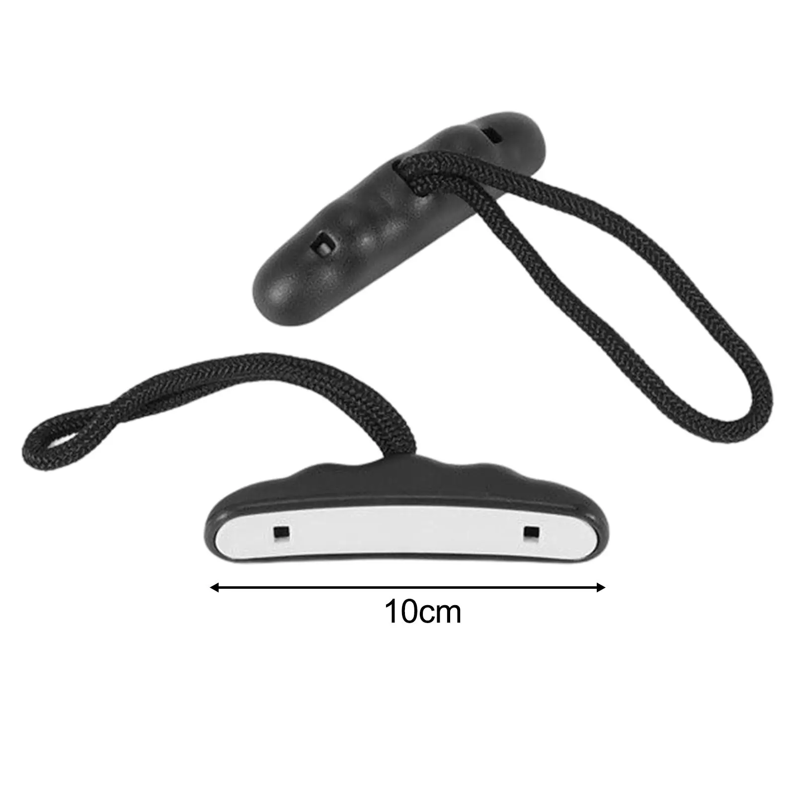 مقابض كاياك للرياضات المائية، مقابض حبل بلاستيكية سوداء لملحقات عربة عجلات الكاياك #5