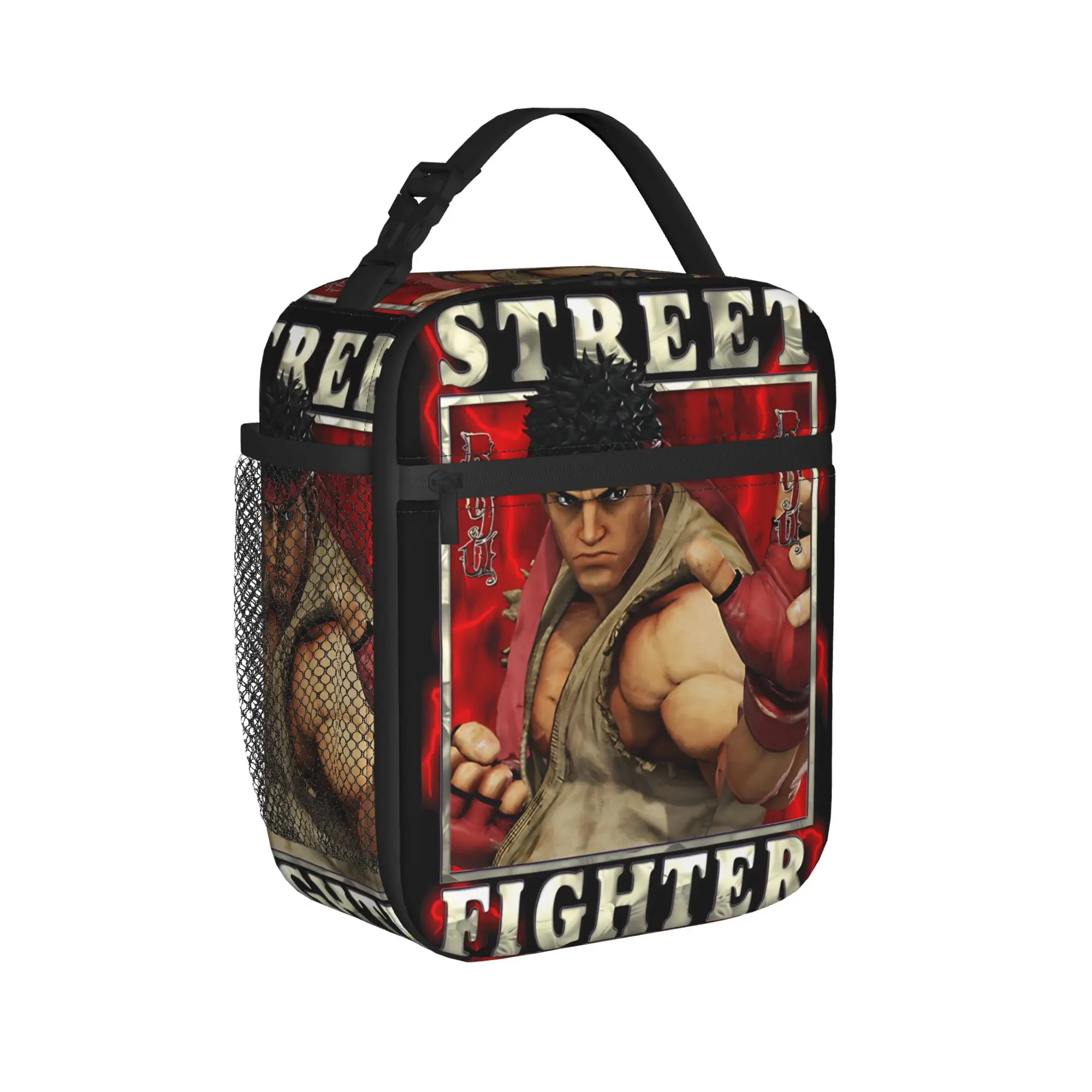 Streets Fighters RYU Movie Insulated Lunch Bags for Men Women  Storage Food Box Portable Cooler Thermal Lunch Boxes For Work