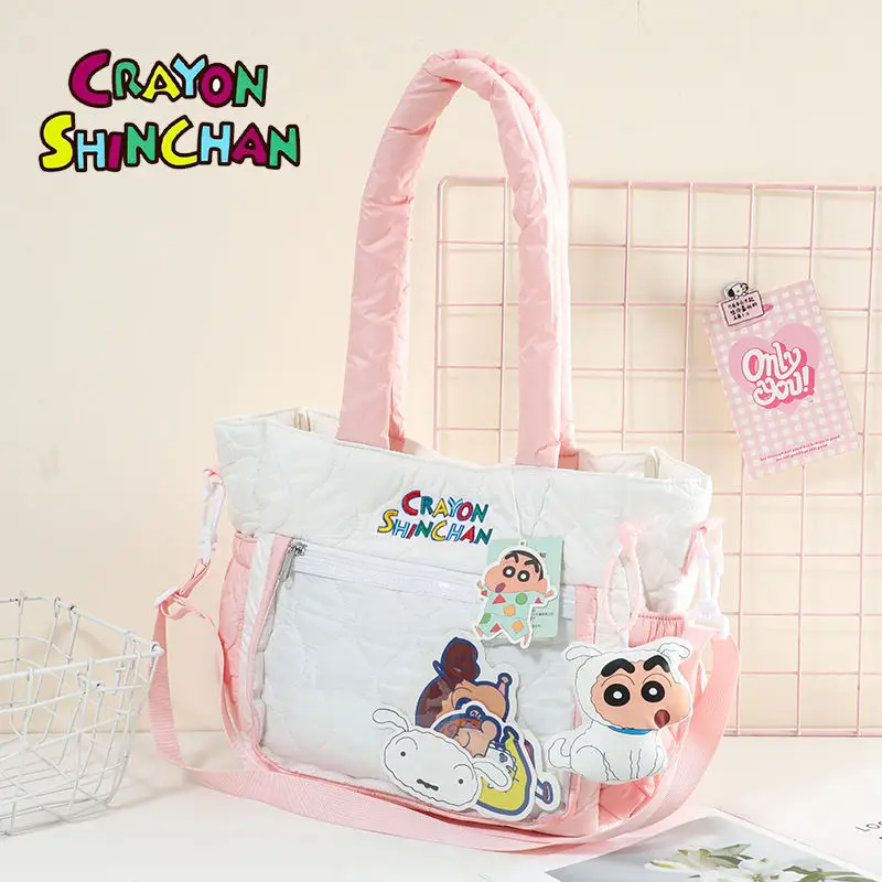 Crayon Shin-chan peripheral shoulder bag, doll pendant, Nohara Shinnosuke, Xiaobai shoulder bag, hand-held crossbody bag